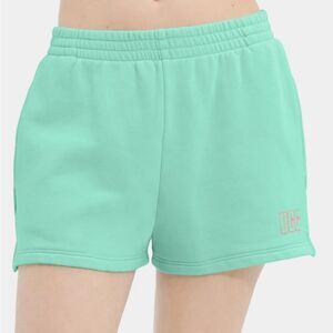NWT- UGG-Nono short- peppermint green neon pink stitched logo- Size Large